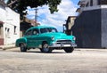 A Oldtimer on the road in Cuba Royalty Free Stock Photo