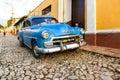 Oldtimer in the streets of Trinidad Royalty Free Stock Photo