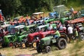 Vintage tractor meeting in Aurach Royalty Free Stock Photo