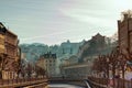 Oldtown Karlovy Vary winter morning walk