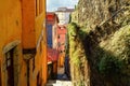 Oldtown narrow hill street Porto Royalty Free Stock Photo