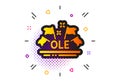 Ole chant icon. Championship with flags sign. Sports event. Vector
