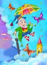 Ole Lukoje with magic umbrella