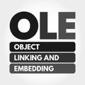 OLE - Object Linking and Embedding acronym