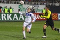 Oleg Gusev of Dynamo Kyiv (L) and Hector Moreno of Royalty Free Stock Photo