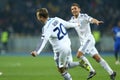Oleh Gusev celebrates scored goal, UEFA Europa League Round of 16 second leg match between Dynamo and Everton