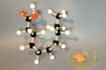 Oleic acid molecule model Royalty Free Stock Photo