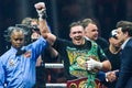 Oleksandr Usyk announce as winner of Super Series semi final fight Royalty Free Stock Photo