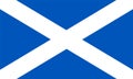 Flag of Scotland. Official colors and proportions. National Scotland flag. Vector illustration.