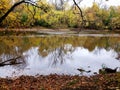 Olentangy River in Autumn, Columbus, Ohio Royalty Free Stock Photo