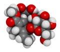 Oleuropein olive component molecule. In part responsible for pungency of virgin olive oil, may have beneficial properties. 3D.