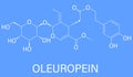 Oleuropein olive component molecule. Skeletal formula. Chemical structure