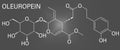 Oleuropein olive component molecule. Skeletal formula. Chemical structure