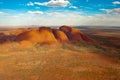 The Olgas - Kata Tjuta - Australia, aerial view. Royalty Free Stock Photo