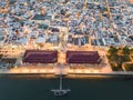 Olhao with two market buildings by Ria Formosa, Algarve, Portugal Royalty Free Stock Photo