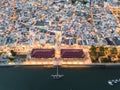 Olhao with two market buildings by Ria Formosa, Algarve, Portugal Royalty Free Stock Photo