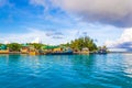 Olhuveli island port Laccadive Sea Maldives Royalty Free Stock Photo