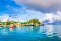 Olhuveli island port Laccadive Sea Maldives Royalty Free Stock Photo