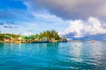 Olhuveli island port Laccadive Sea Maldives Royalty Free Stock Photo