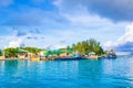 Olhuveli island port Laccadive Sea Maldives Royalty Free Stock Photo