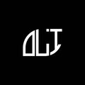 OLI letter logo design on BLACK background. OLI creative initials letter logo concept. OLI letter design.OLI letter logo design on