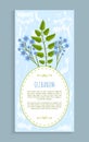 Olibanum Leaves and Flower Vector Illustration