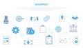 Oligopoly concept with icon set template banner with modern blue color style