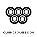 Olimpics games icon vector isolated on white background, logo co