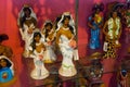 OLINDA, BRAZIL: clay sculptures painted with vibrant colors and used as home decoration in the Northeast of Brazil in Olinda and