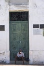 Olinda/Brazile: 08/02/2018: Facades of colorful houses on the streets of Olinda, near Recife, Pernambuco. The historical town of