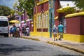 Olinda/Brazile: 08/02/2018: The historic streets of Olinda in Pernambuco, Brazil with its colorful and traditional buildings dated