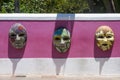 Olinda/Brazile: 08/02/2018: Mask, Street art in Olinda Pernambuco - Brazil