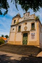 OLINDA, PERNAMBUCO, BRAZIL: Old beautiful Catholic Church in Olinda. Olinda is a colonial town on Brazil s northeast coast Royalty Free Stock Photo
