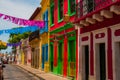 Olinda, Pernambuco, Brazil: The historic streets of Olinda in Pernambuco, Brazil with its cobblestones and buildings dated from Royalty Free Stock Photo