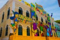 Olinda, Pernambuco, Brazil: The house is decorated with dearieme with carnival