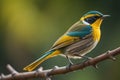 Olive-backed sunbird, Copsychus malabaricus. generative ai