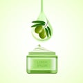 Olive beauty and cosmetic elegant vector illustration.