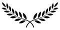 Olive branch, Laurel wreath, vector winner award symbol, sign victory and wealth in the Roman Empire