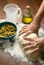 Olive bread homemade Royalty Free Stock Photo