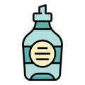 Olive cream bottle icon vector flat