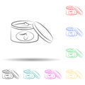 Olive cream multi color set icon. Simple thin line, outline vector of oliver icons for ui and ux, website or mobile application