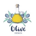 Olive design illustration.