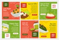 Olive dishes offers concept, vector illustration