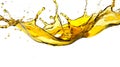 Olive or engine oil splash, cosmetic serum liquid isolated on white background Royalty Free Stock Photo