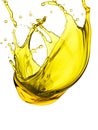 Olive or engine oil splash, cosmetic serum liquid isolated on white background Royalty Free Stock Photo