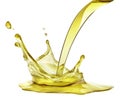 Olive or engine oil splash, cosmetic serum liquid