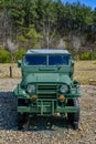 Olive green army jeep