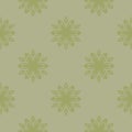 Olive green floral seamless pattern