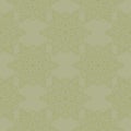 Olive green floral seamless pattern