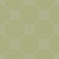 Olive green floral seamless pattern